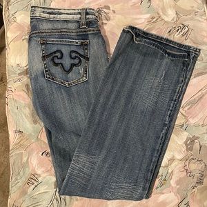 Great designer ReRock for Express jeans 12L boot cut